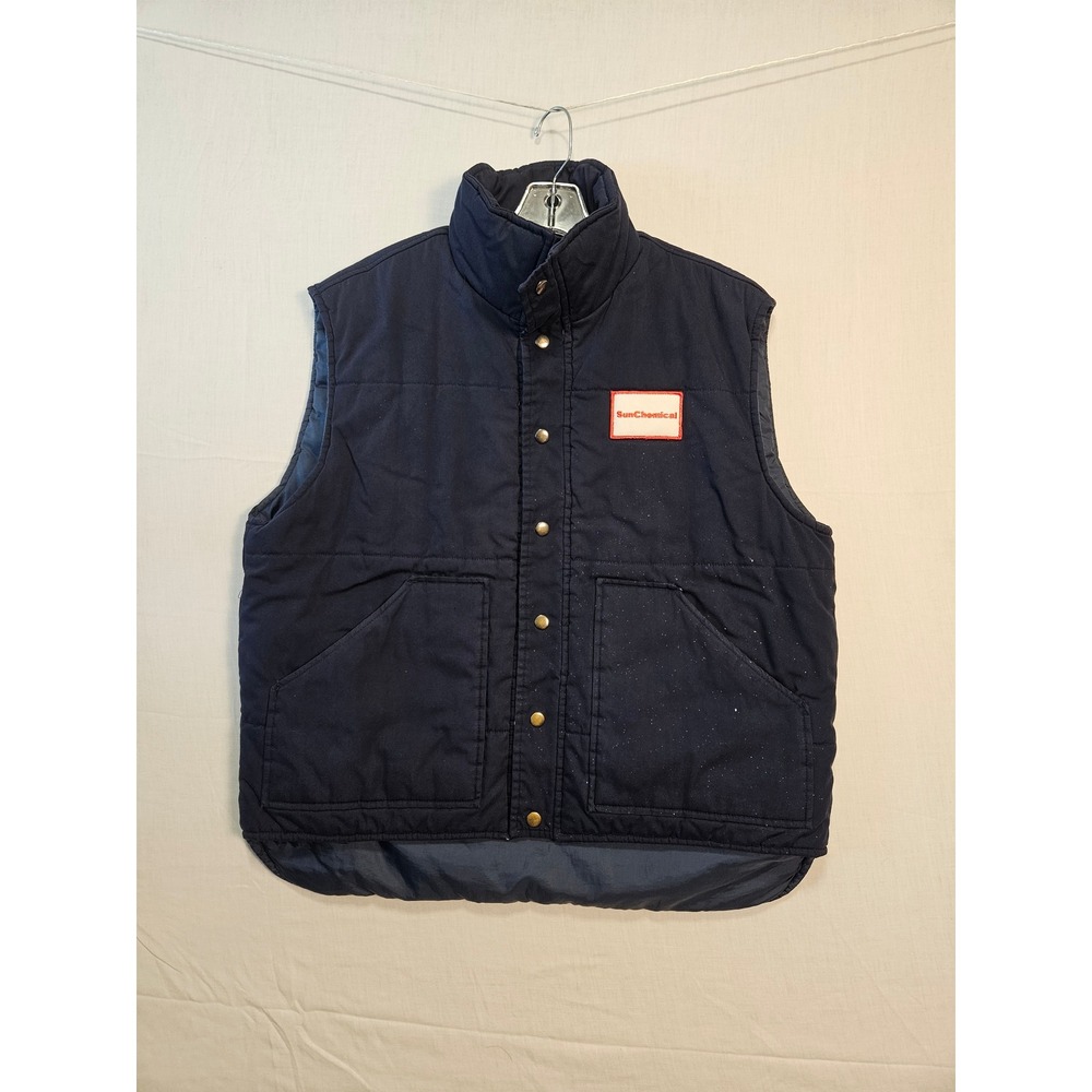 Wear Guard Mens Navy Blue Insulated Work Vest Sun Chemical Patch Style 1851 L